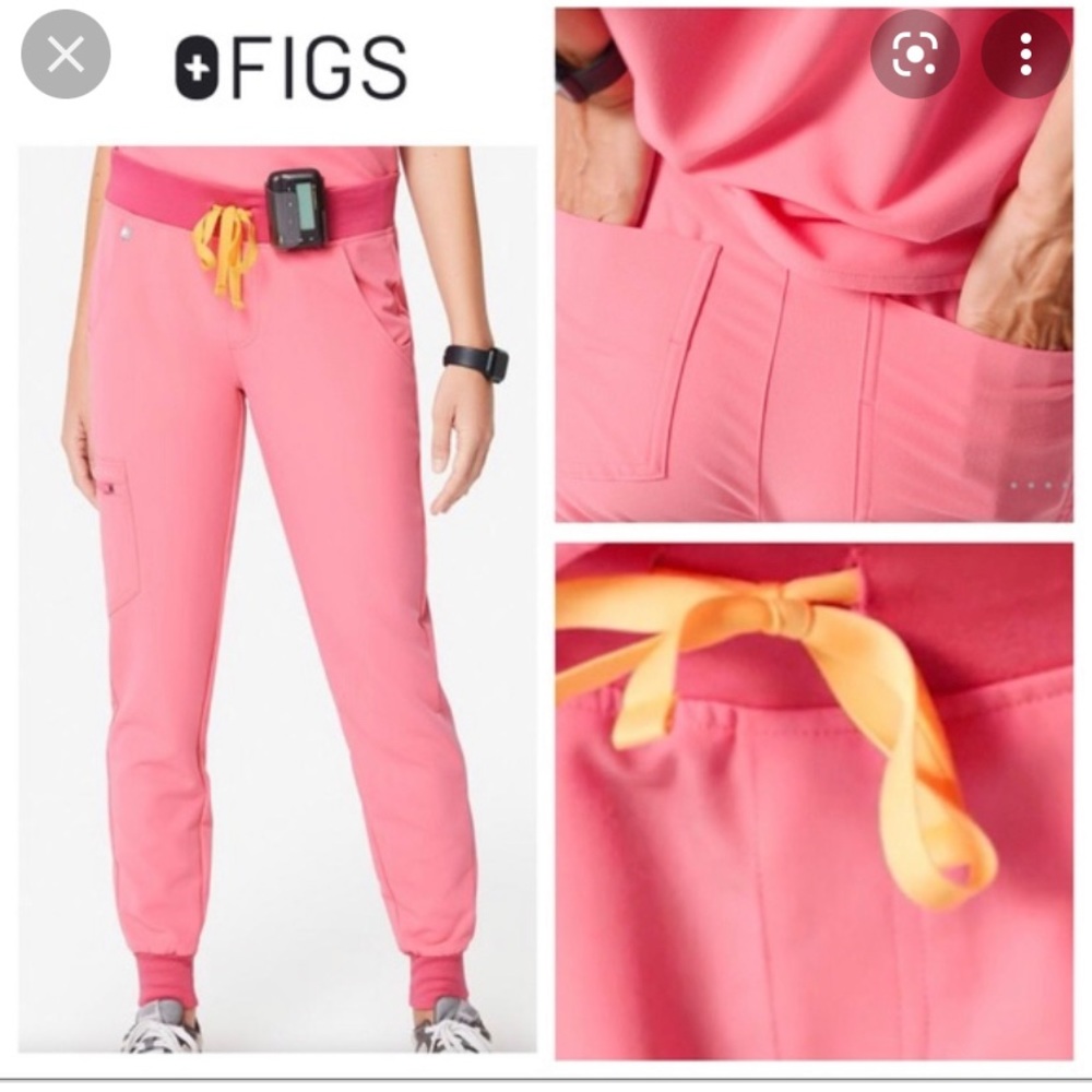 Figs scub pants pink